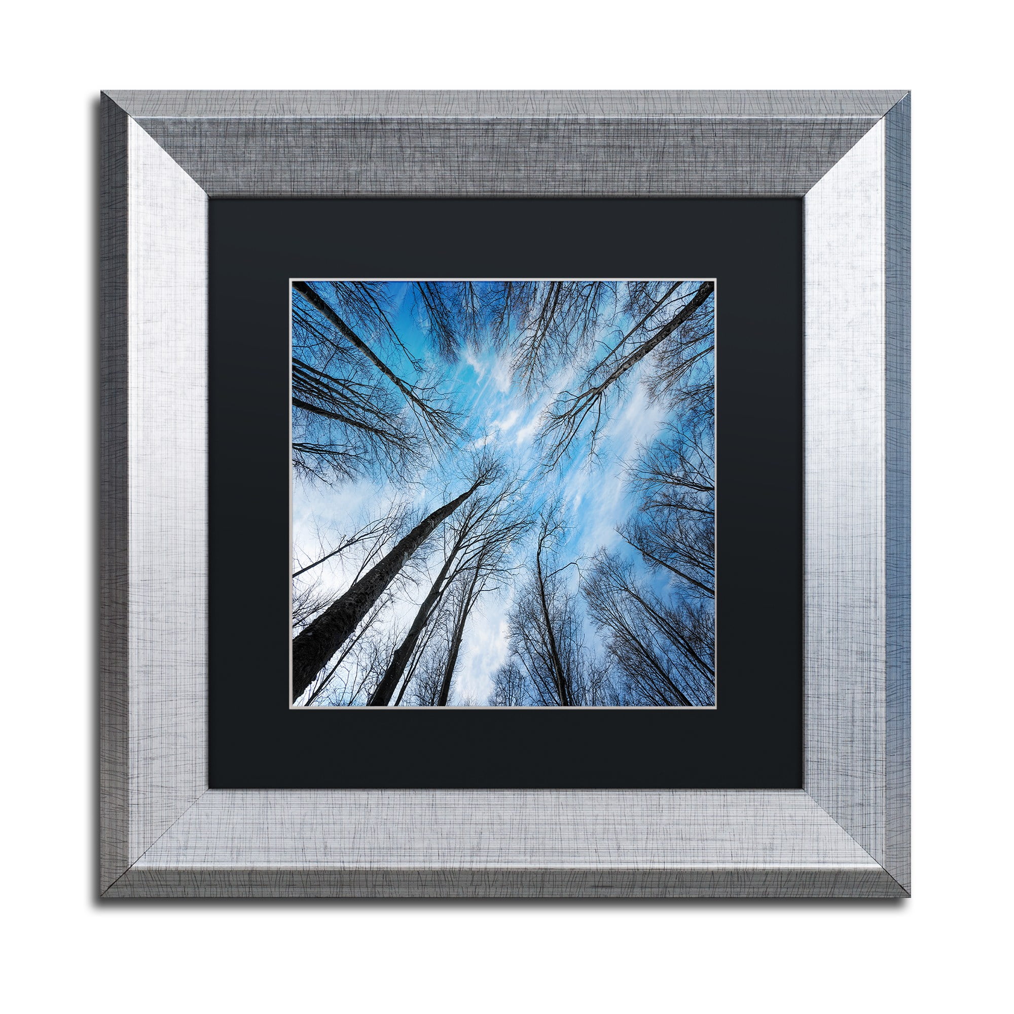 Trademark Fine Art "Blue Crunch" Canvas Art by Philippe Sainte-Laudy Black Matte, Silver Frame
