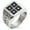 Silver, variant on Stainless Steel Kyogoku Samurai Crest Geometric Pattern Biker Style Polished Ring