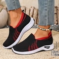 thumbnail image 5 of Domuza Womens Orthopedic Shoes Wide Width Dressy Comfortable Walking Shoes Woven Soft Breathable Running Sneakers Casual Lightweight Outdoor Footwear Ladies Slip On Sneaker Black 7.5（EU-39）, 5 of 5