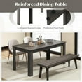 thumbnail image 5 of CZMJY Dining Table, 63" L x 31.5" W x 30" H Large Farmhouse Center Table with 330LBS Capacity, Kitchen Table for Living Room, Home Office, Dinette, Dinner, Dining Room, Restaurant, Grey, 5 of 11