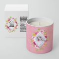 thumbnail image 2 of Caroline's Treasures Mini Caniche Blanc Fleurs Roses 10 oz Pot de Soja Décoratif-Bougies, 2 of 2