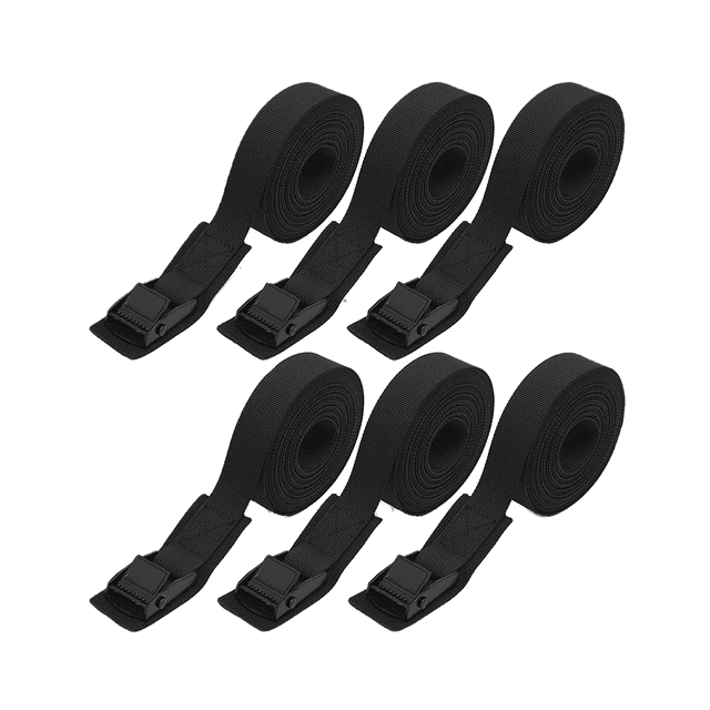 Sangles de Fixation de 6,6 Pieds avec Boucles de Came Réglables Attache jusqu'à 550Lbs pour Emballage, Lot de 6