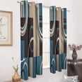 thumbnail image 3 of Modern Geometric 2 Panels Blackout Curtains for Bedroom Living Room Drapes Kitchen Room Window Blackout Curtain Grommet, 3 of 6