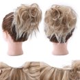 thumbnail image 3 of SEGO Messy Bun Hair Piece Synthetic Fake Hair Extensions Wavy Scrunchie Hair Ponytail Hair Extension for Women Black Color, 3 of 9
