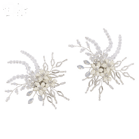 

Wish 1 Pair of Detachable Buckle Bridal Wedding Shoes High Heels Rhinestone Pearl Shoe Clip DIY Floral Shoes Decoration Wedding Party Shoes Accessories S2498