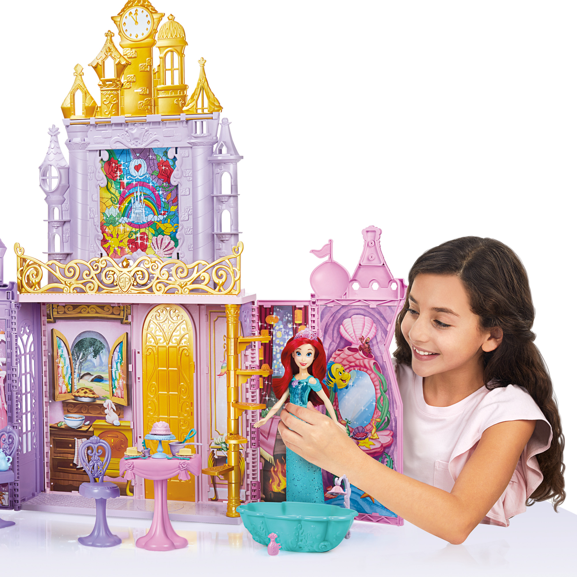 Disney Princess Fold n Go Celebration Castle, Folding Dollhouse - image 3 of 8
