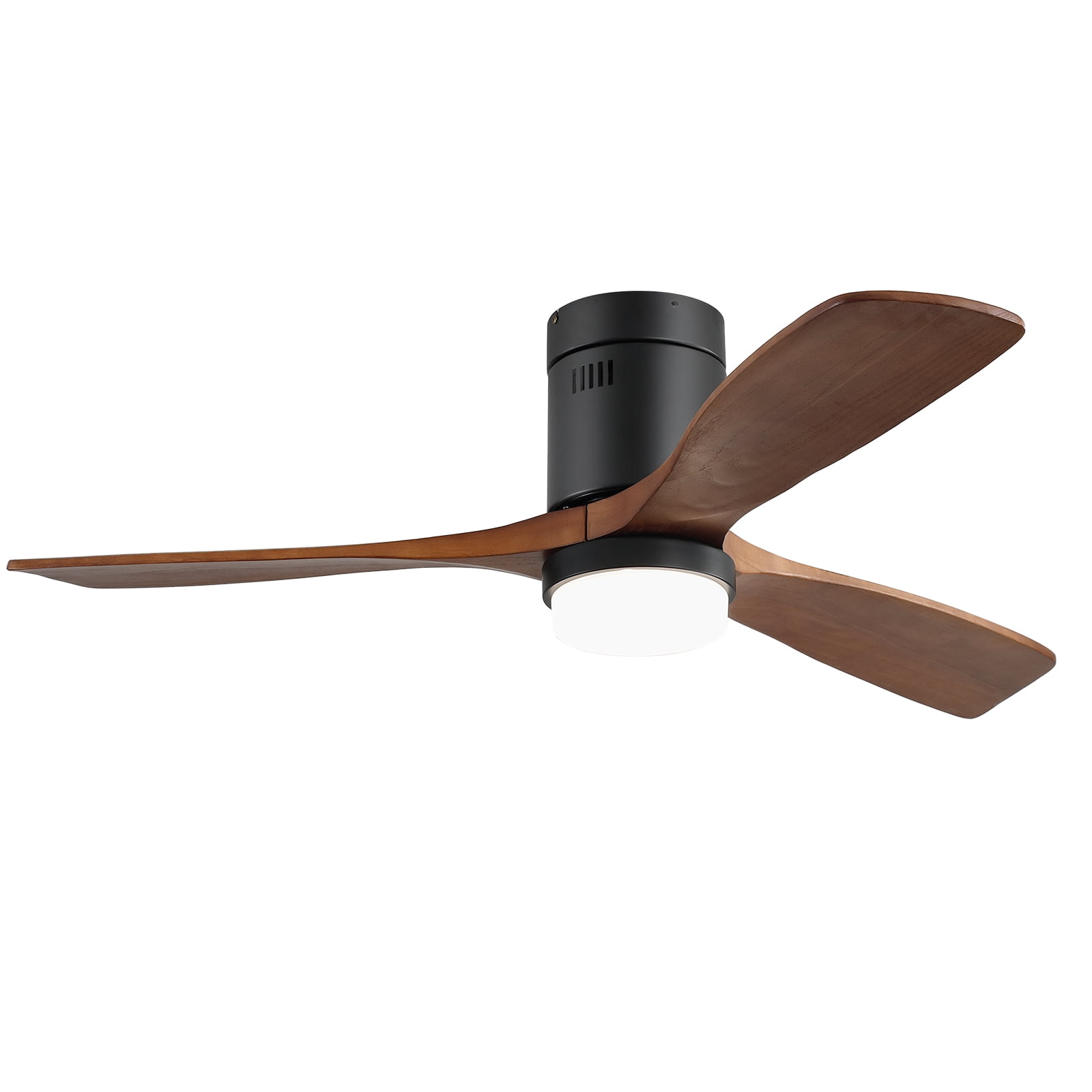 Sofucor 52'' Flush Mount Ceiling Fans with Light and Remote Control, 3 Wood Blades with Reverse Aio Reconditioned