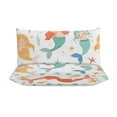 thumbnail image 4 of 3PCS Ocean Cute Mermaid Duvet Cover Set Twin, 1 Duvet Cover And 2 Pillowcase, Duvet Cover for Kids Girls Boys And Teens, 4 of 6
