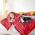 thumbnail image 4 of Homewish Yellow Red Full Size Comforter Sets,Rugby Theme Bedding Comforter Set,Football Game Bedding Sets For Kids,Breathable Home Decor Reversible,3-Piece, 4 of 8