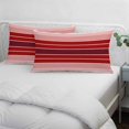 thumbnail image 4 of Red Striped Queen Size Pillow Cover, Pillowcase Protectors with Zipper, Breathable Decorative Throw Pillow Case Cover, Modern Minimalist Gradient Lines Country Pillow Shams for Couch Sofa 20x30Inch, 4 of 8