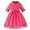 A282 Hot Pink, variant on Xdegoge Girls Short Sleeve Lace Embroidered Dress with Bow Belt for Spring Summer Daily Wear