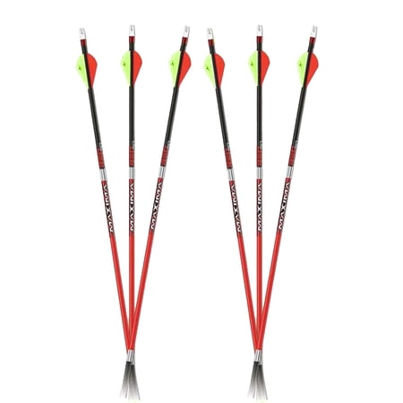 Carbon Express Arrow Maxima - Red Sd 350 W/2 Vanes 6pk