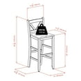 thumbnail image 3 of Winsome Inglewood 3-Piece High Table with 2 Bar V-Back Stools - 94337, 3 of 9