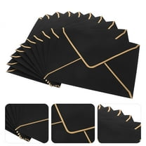 Worgeous Letter Sized Envelopes Card Envelopes Kraft Paper Black 10Pcs 7.3X5.3X0.02In