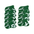 thumbnail image 3 of koolsoo 9 Piece Golf Iron Cover Set Gift Wear-Resistant Wrap Socks Golf Club Head Covers Green, 3 of 9