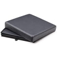 thumbnail image 3 of Hodedah Pouf Pliable en Simili Cuir en Noir, 3 of 4