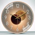 thumbnail image 1 of Reloj de pared silencioso de cuarzo moderno de 30 cm, sin tictac, reloj de pared de cocina para sala de estar, habitación, oficina dorado, 1 of 5