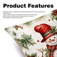 thumbnail image 2 of Snowman Stylish Velvet Throw Pillow Covers Set of 2 with Unique Patterns for Bed Pillow - 16x16, 18x18, 20x20 Inches for Various Occasions, 2 of 6
