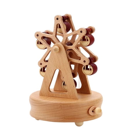 Sinzyo Wooden Ferris Wheel Music Box,Musical Box Birthday Present for Lover Friends and Children Plays La la Land