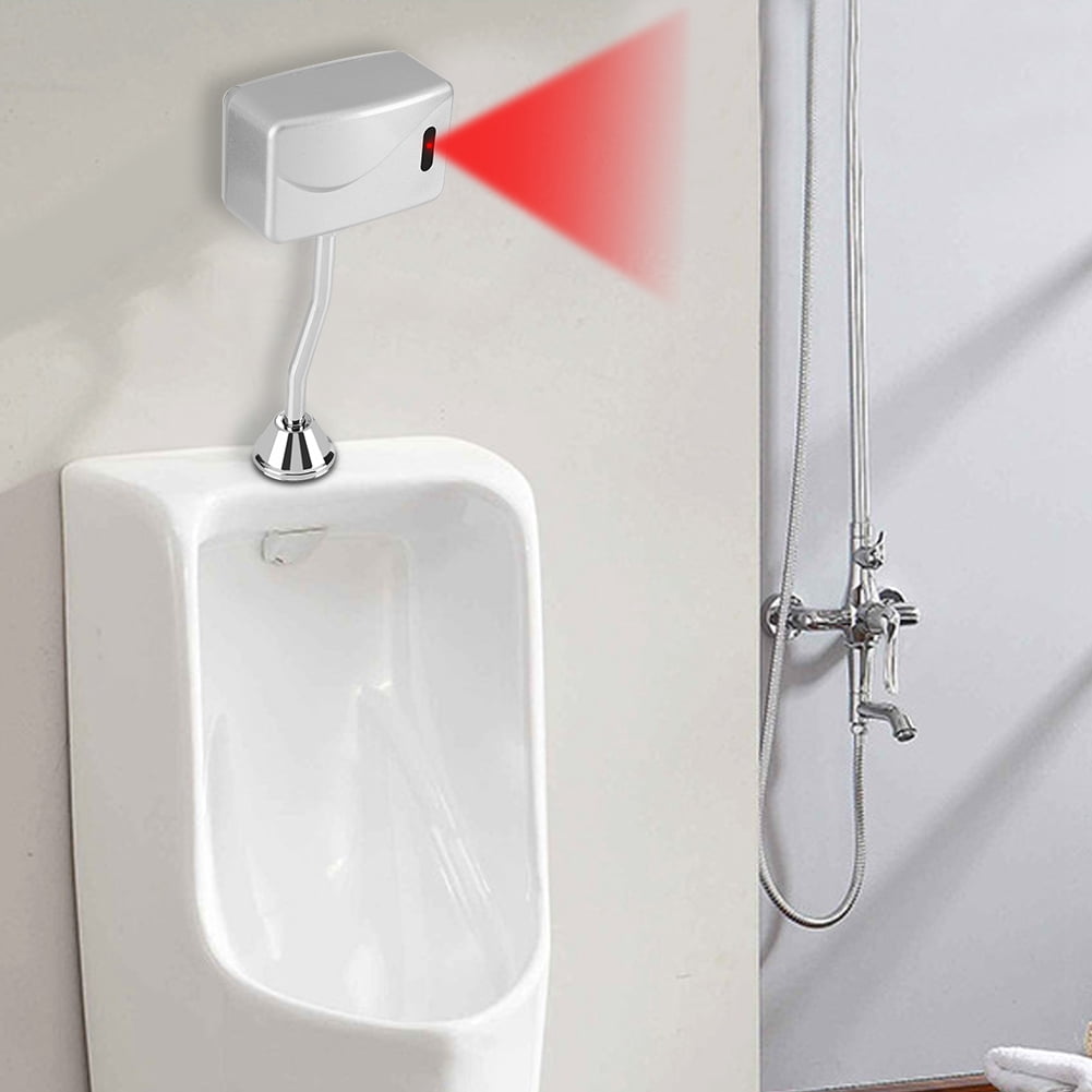 Bathroom Toilet Wall Mounted Auto Infrared Sensor Touchless Urinal Flush Valve H 