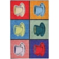 thumbnail image 2 of Addison Rugs Dream Shag Premium Machine Washable Transitional Coffee Mugs Kaleidoscope Rectangle Rug, 5' x 7'6", 2 of 8
