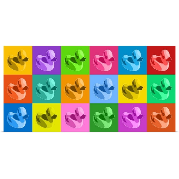 Great BIG Canvas | Rolled Michael Tompsett Poster Print entitled More Rubber Ducks