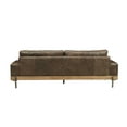 thumbnail image 3 of ACME Silchester Modern Distressed Top Grain Leather Tight Back Sofa with Side Pocket Chocolate, 3 of 4