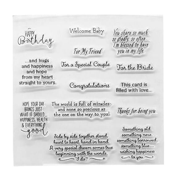 Transparent Stamp Silicone Seal Sheet For DIY Scrapbook Craft Card Album