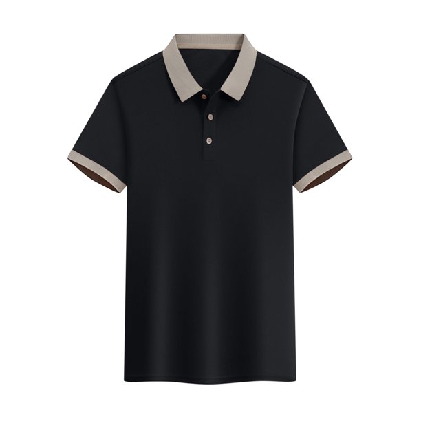 pstuiky Mangas cortas para hombre, Camisa informal de verano con solapa y botones de color liso para hombre camisas casuales para hombre xxxl