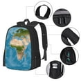 thumbnail image 4 of Balery Earth View World Map Backpack for Men and Women - Durable 600D Oxford Cloth -Large Capacity, Water-Resistant School, Travel, and Hiking Bag, 4 of 9
