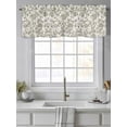 thumbnail image 4 of Spring Flowers Curtain Valances for Windows, Farmhouse Sage Green Pastoral Floral Leaf Kitchen Valance Window Treatment, Light Filtering Block Curtains for Bathroom/Bedroom/Living Room 42'' x 18'', 4 of 9
