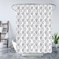 thumbnail image 3 of Valentine''s Day Shower Curtain Black White Love Heart Romantic Sweetheart Lover Theme Sweet Couple Holiday Bathroom Curtains Decor with Hooks, 3 of 4