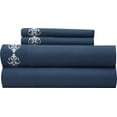 thumbnail image 4 of Nanshing Issa 10 Piece Traditional Damask Comforter Set, California King, Blue, 4 of 13