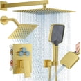thumbnail image 5 of Shower Faucet Set  Ceiling Mount Rainfall Shower System with Rain Shower Head and Multi-function Handheld Head Push Button Diverter Shower Faucet Trim Kit Matte ), 5 of 6