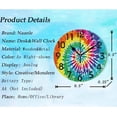 thumbnail image 3 of GZHJMY Colors Abstract Swirl Design Tie Dye Pattern Round Wall Clock Decorative, 9.5 Inch Battery Operated Quartz Analog Quiet Desk Clock for Home,Office,School, 3 of 6