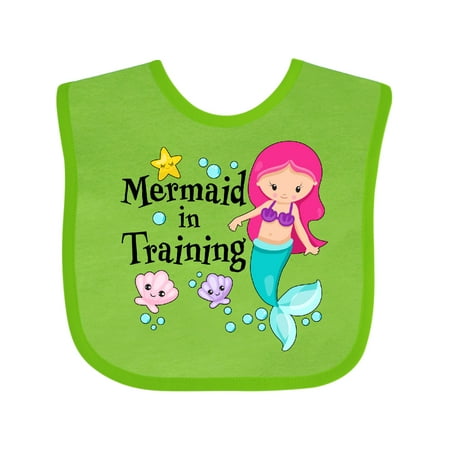 

Inktastic Mermaid in Training Girls Baby Bib