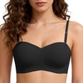 thumbnail image 2 of Levmjia Women's Strapless Wireless Bra Seamless Invisible Bandeau Bra with Adjustable Straps Convertible Push Up Comfort Support for Daily Wear, 2 of 6