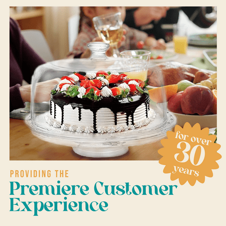 Extra Large (12") 6 in 1 Cake Stand with Dome Lid Multifunctional Serving Platter and Cake Plate, Salad Bowl/Veggie Platter/Punch Bowl/Desert Platter/Chips & Dip - BPA Free
