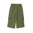 thumbnail image 4 of Sopiago Boys Girls Cargo Capris Hiking Pants Lightweight Quick Dry Outdoor Athletic Travel Casual Loose Comfy Cute Pockets (AG,3-4 Years), 4 of 6