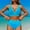 Sky Blue, variant on Gufahion Bikini Set for Women 2 Piece Swimsuits V Neck Bathing Suit High Waisted Swimwear, M