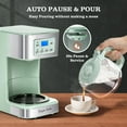 thumbnail image 5 of pupikeji 12-Cup Programmable Coffee Maker, Regular & Strong Brew Drip Coffee Machine for Home and Office, Glass Carafe, Pause & Serve, Auto Shut Off, Green & Stainless Steel, 5 of 18