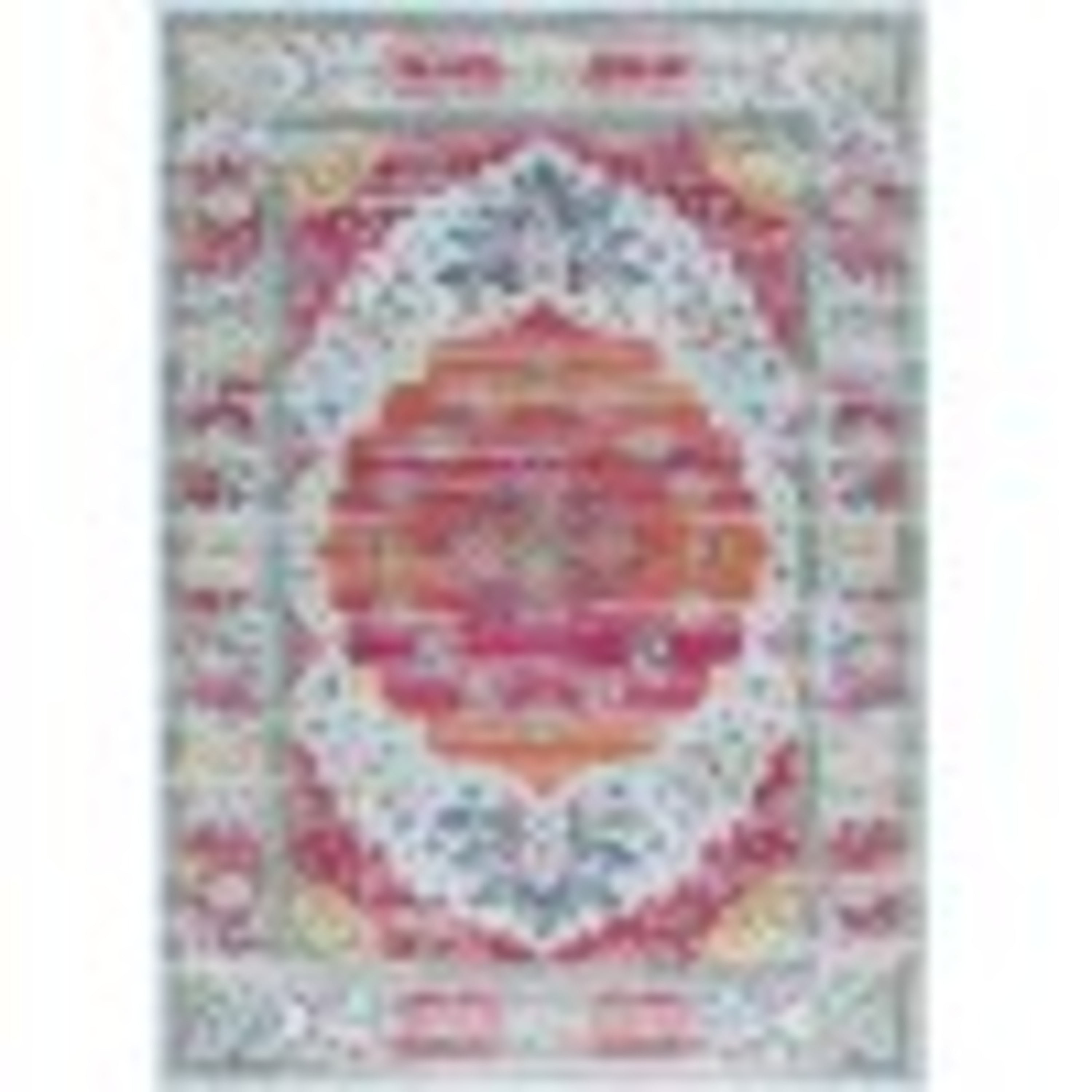 Transitional 5x8 Area Rug (5'3'' x 7'3'') Oriental Multi-Color Living Room Easy to Clean