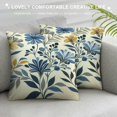 thumbnail image 3 of JRXY Flowers Outdoor Pillow Covers, Teal Grey Mustard Yellow Floral Decorative Throw Pillows Cover,Spring Summer Navy blue Leaf Square Pillowcase Decor Gifts for Home Patio Couch Sofa White, 3 of 5