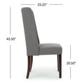 thumbnail image 2 of Chaise de Salle à Manger en Tissu Gris Foncé Rory (Lot de 2), 2 of 7