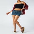 thumbnail image 3 of Women Open Front Shrug Ladies Short Sleeve Solid Color Lace Patchwork Sheer Bolero Cover Up, 3 of 7