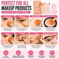 thumbnail image 4 of 14PCS Makeup Brush and Powder Puff Set, 9PCS Professional Makeup Brushes with Travel Case and 5PCS Triangle Powder Puffs for Foundation, Blush, Concealer and Setting Powder, 4 of 7