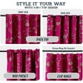 thumbnail image 3 of Vargottam 84 Inch Rod Pocket/Back Tab Cotton Curtains for Windows and Doors - Light Filtering Cotton - Light Filtering Drapes For Doors - Set of 2 Panels, 52"x84" - Motif Vine Design (Pink), 3 of 8