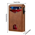 thumbnail image 3 of WFSCRD Wallet For Men Ultra-Thin RFID Blocking Bifold With POP UP Card Slot & Money Clip Wallet Front Pocket Design Holds 12 Cards & Cash Gift For Dad/Husband, 3 of 7