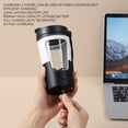 thumbnail image 4 of Taza mezcladora automática, recipiente giratorio transparente liviano para bebidas caseras Vasos Leche Café negro, 4 of 5