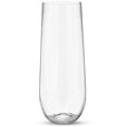 thumbnail image 3 of 24 Clear Plastic Toasting Glasses - Stemless Shatterproof Champagne Flutes for Events, 3 of 4